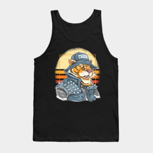 Vintage Punk Tiger Rocks Tank Top